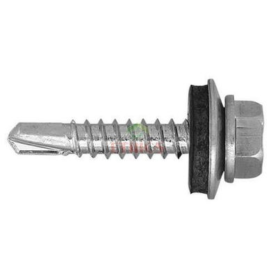 5.5x55mm Galvanized Outdoor Screws Roofing Full Thread With EPDM Washer